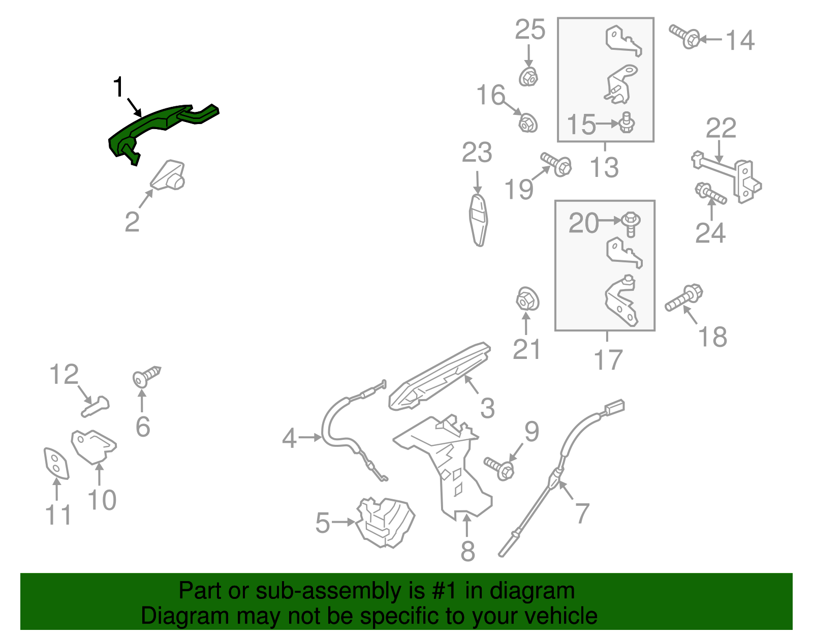 Handle, Outside - Ford (GP5Z-5426605-AAPTM)