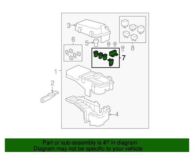 50A//50A 38232-SDA-A11 Genuine Honda Multi Block Fuse B