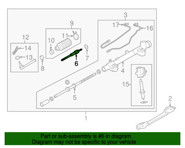 D85211MD0A (d85211md0a) 20112019 Infiniti Inner Tie Rod Infiniti