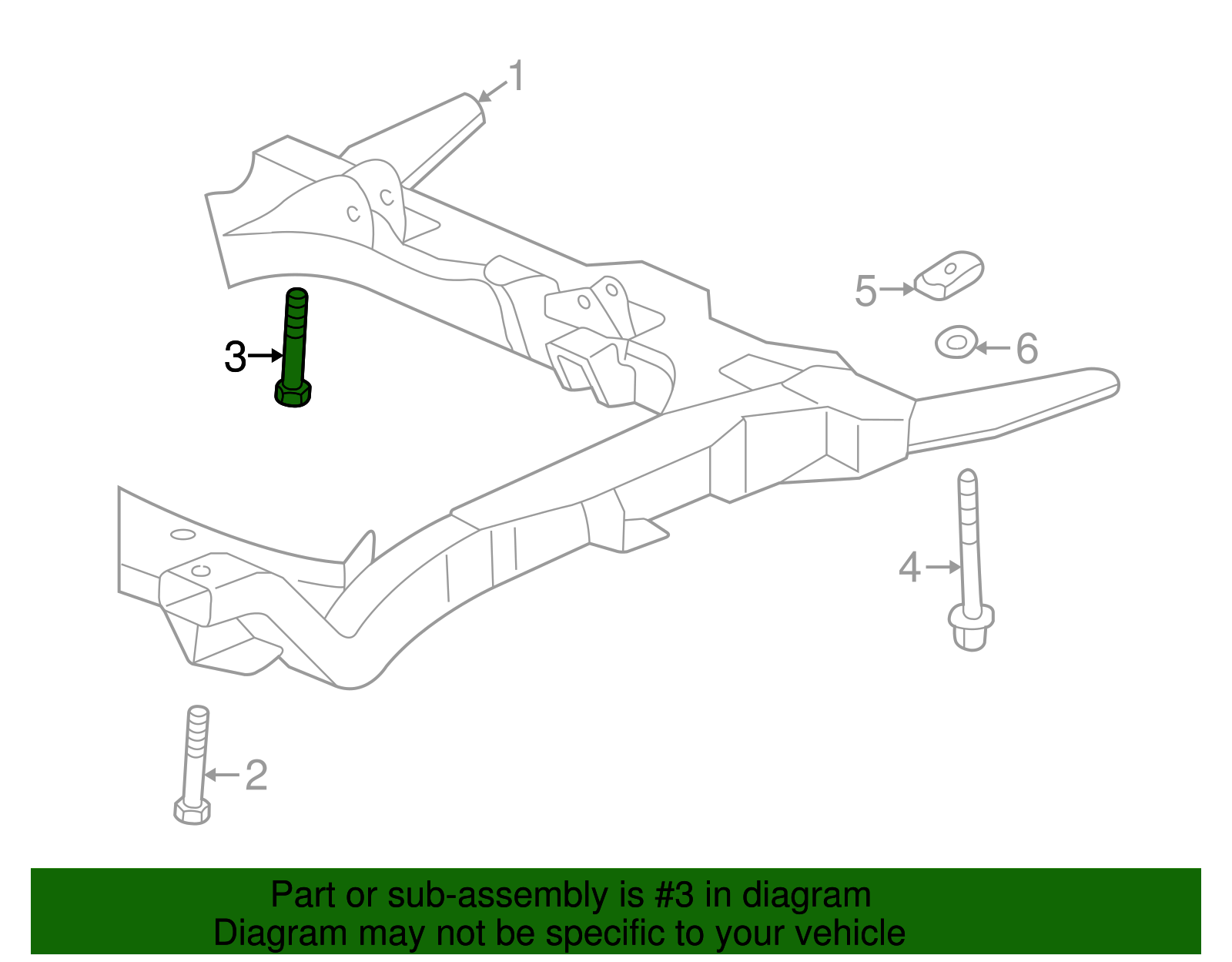 Drivetrain and Front Suspension Frame Bolt - GM (11518122)