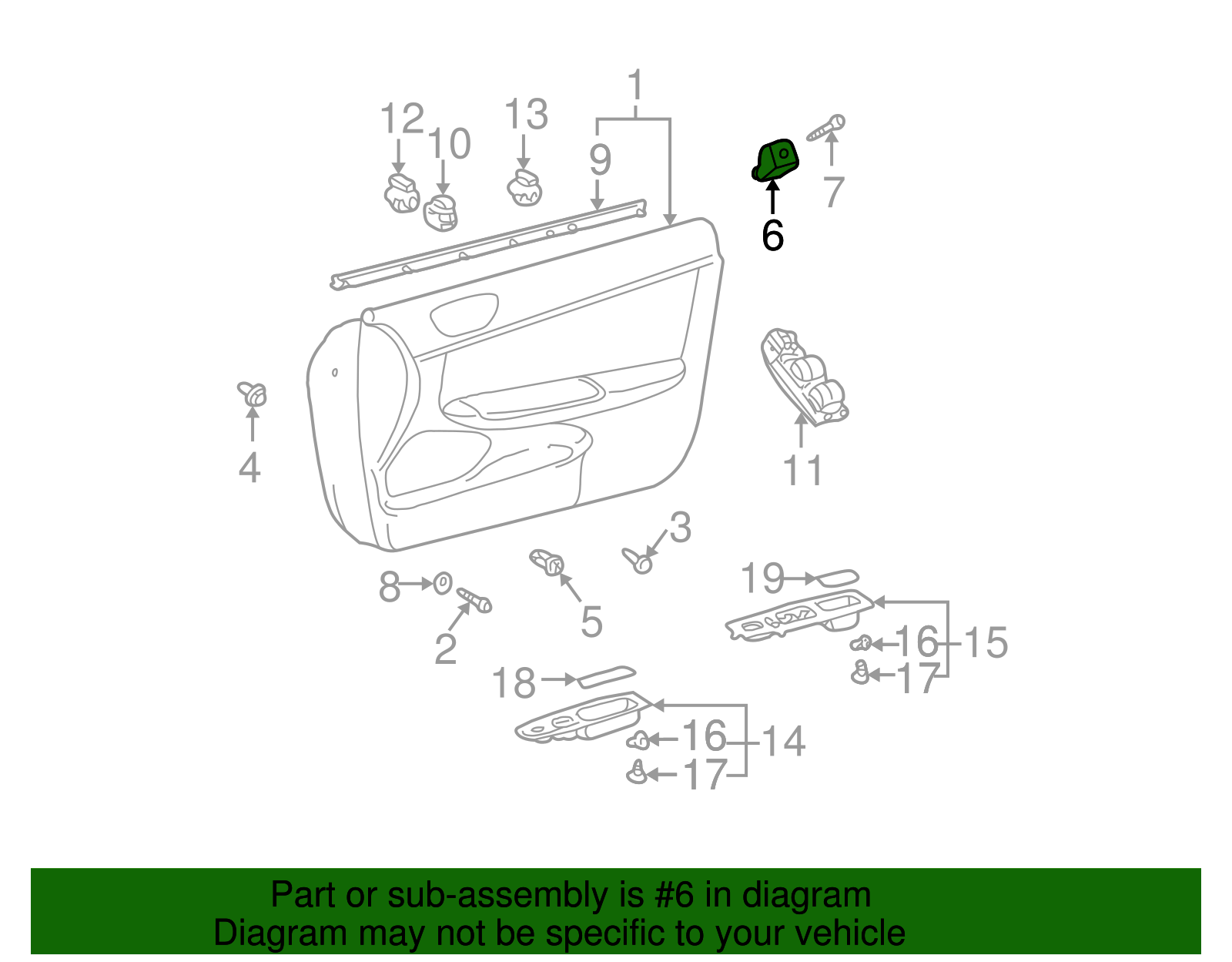 Door Trim Panel Grommet - Toyota (90084-18003)