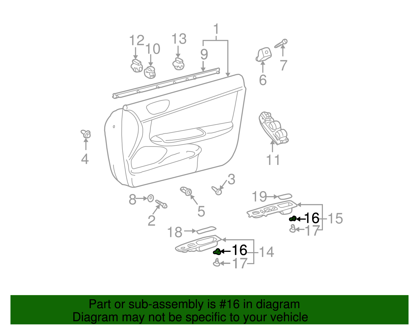 Switch Panel Clip - Scion (90468-05114)
