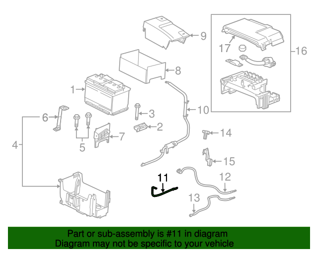 22814589 Cable New OEM Part From GM Parts Direct GM Parts Store