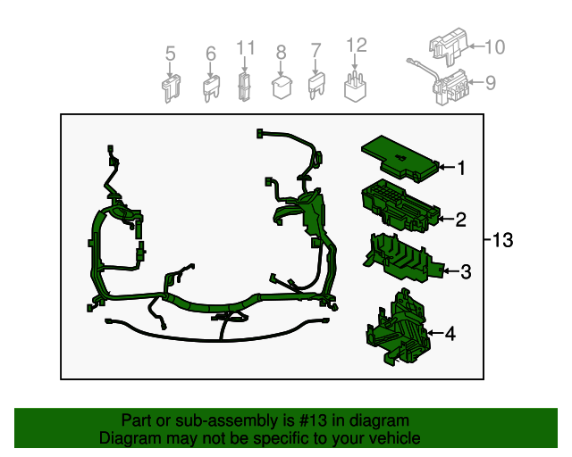 FC3Z12A581F Ford Super Duty Wire Harness Electronic Locking