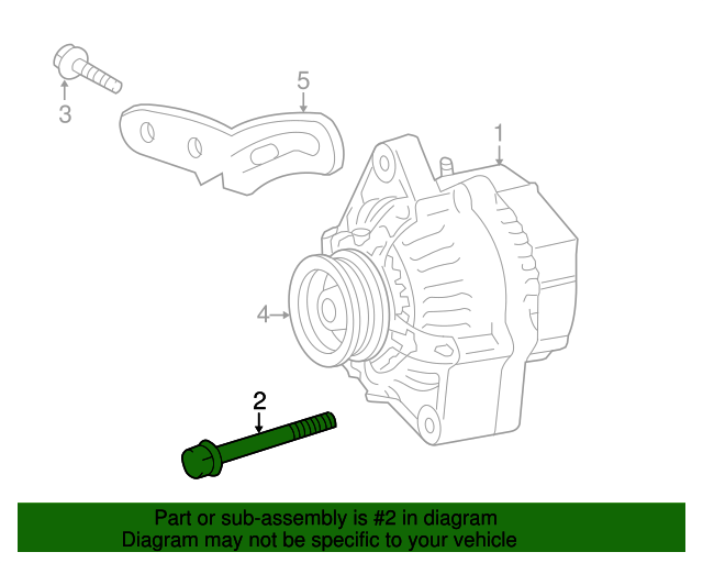 9010510075 Alternator Mount Bolt 20002018 Toyota OEM Genuine