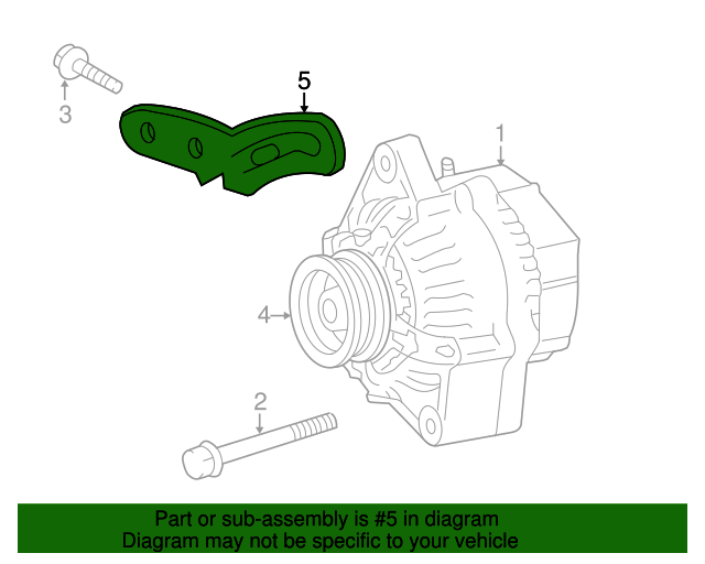 1638121030 Alternator Adjusting Bracket 20002018 Toyota OEM