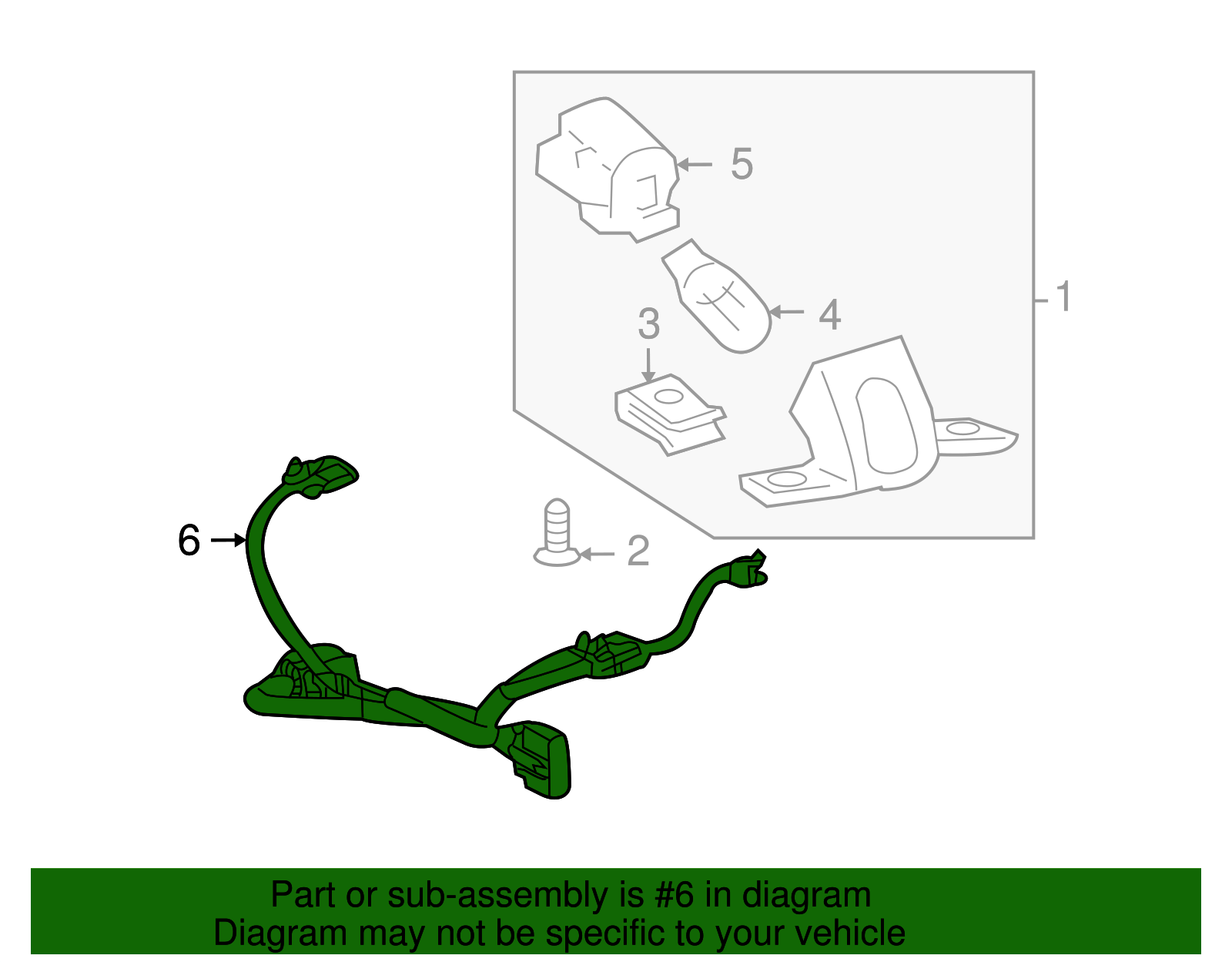 Harness Assembly-Rear License Plt Lp Wrg - GM (94736113)