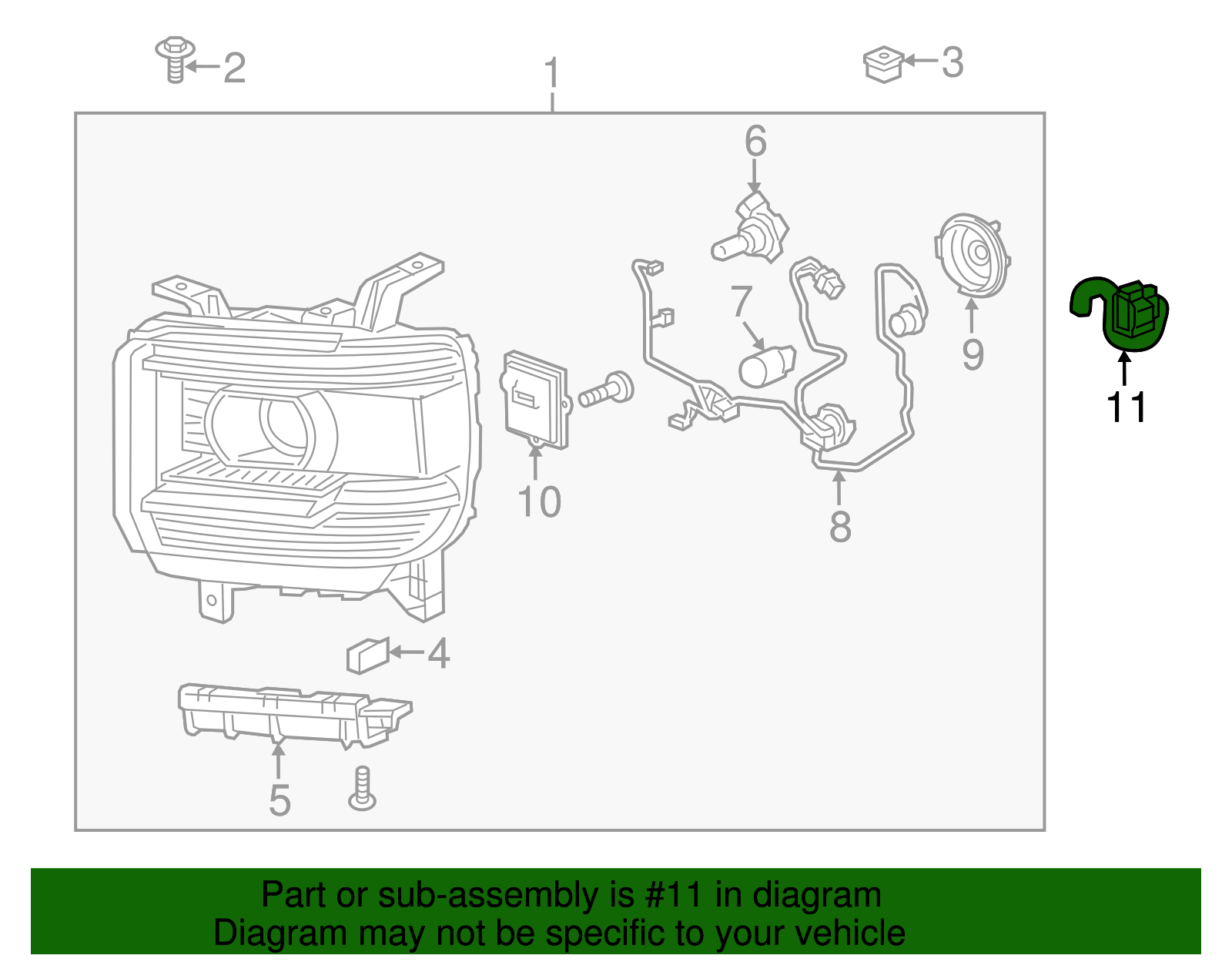 Forward Lamp Wiring Harness - GM (84445381)