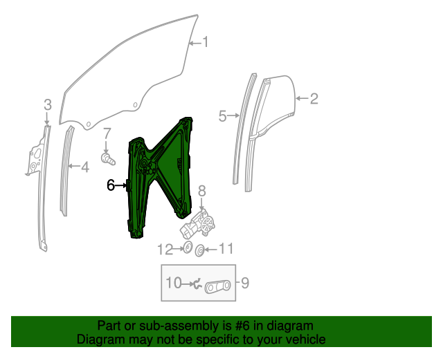 20082016 Smart Fortwo Window Regulator 4517200546 MB Online Parts