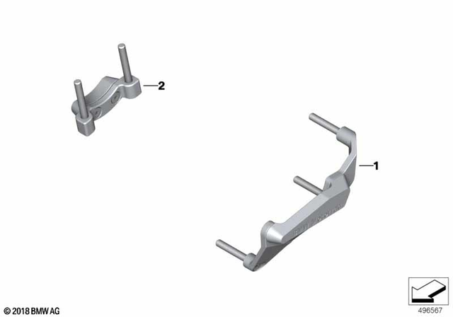 77149830124 - Engine Protector Set, Right 2018-2024 BMW-Motorrad 