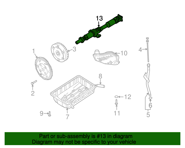 20072009 Kia Sorento Drive Shaft Assembly 491003E951 Kia Automotive