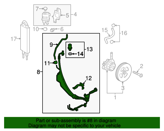 20172023 Nissan TITAN XD Power Steering Pressure Hose 49710EZ30B