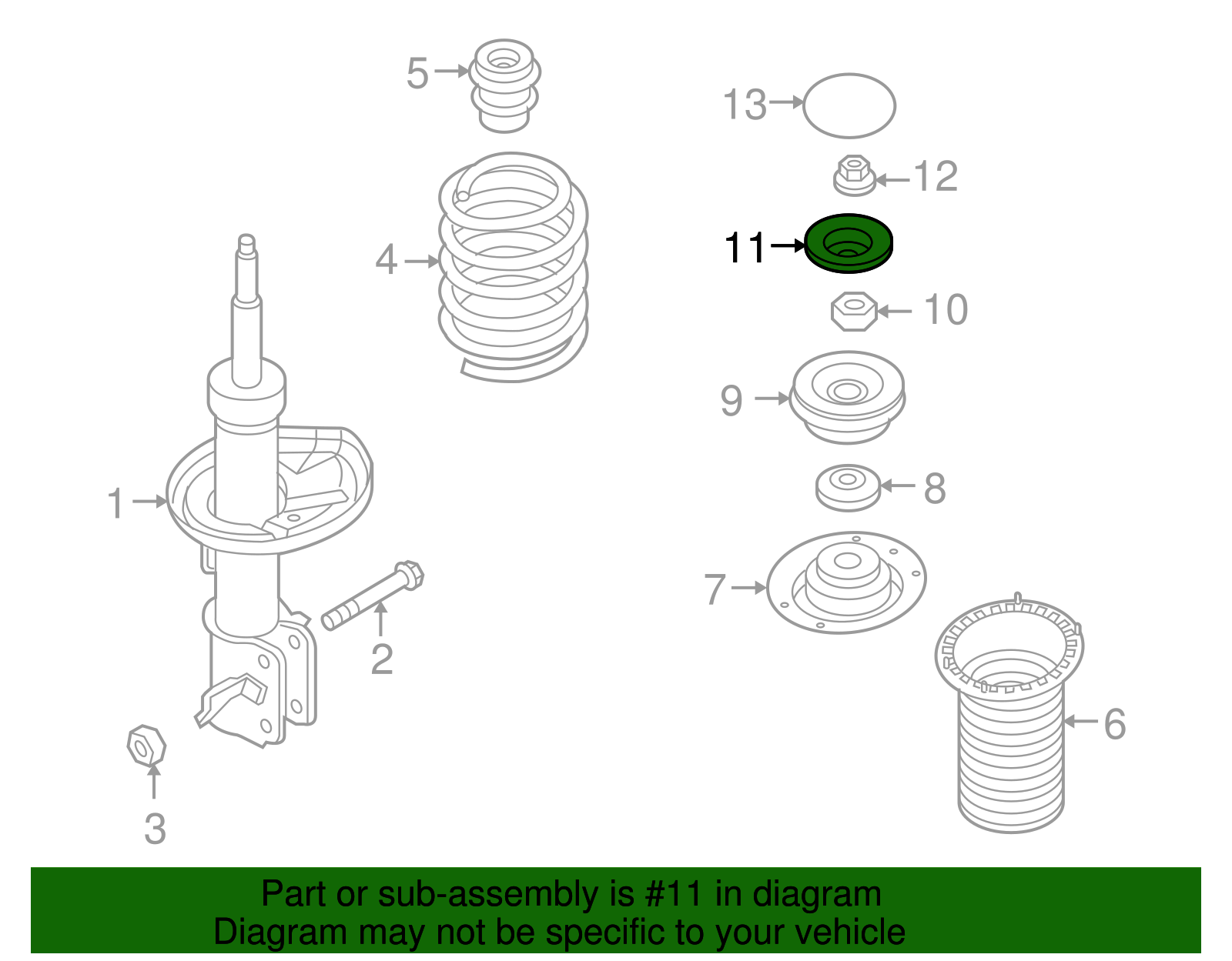 Front Shock Absorber Spacer - GM (96535013)