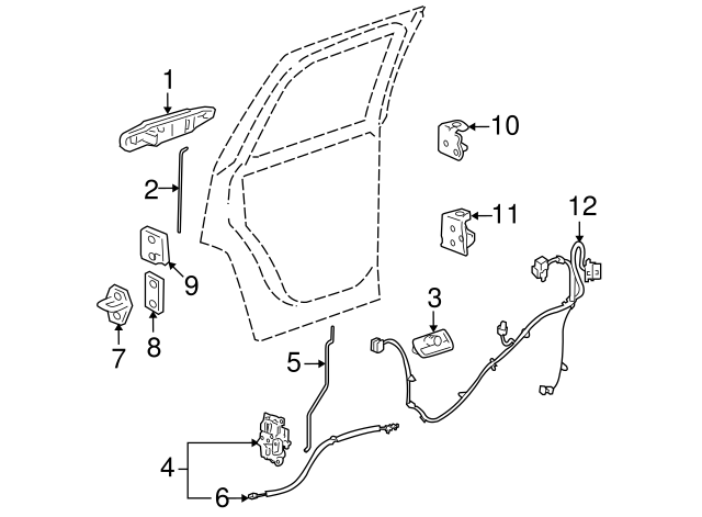 GM OEM Rear Door-Handle Outside Exterior Right 84053454