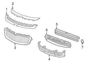 2014-2016 Chevrolet Upper Grille 22995184 | TascaParts.com