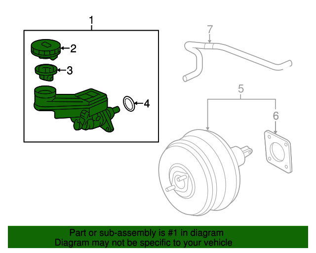 46101SHJ305 Master Cylinder Set (Coo) 20052010 Honda Odyssey
