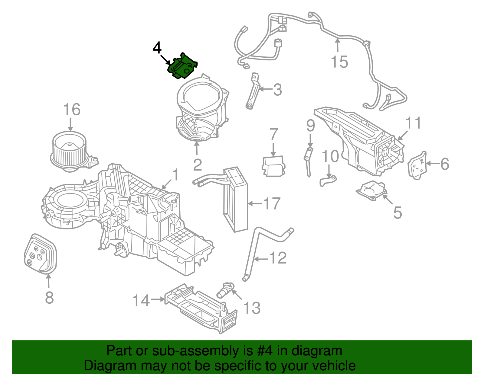 Motorcraft™ HVAC Air Adjustment Control Motor - Ford (YH-1874)
