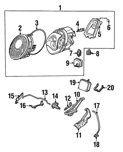 Headlamp Components for 1997 Porsche 911 | OEM Parts Online