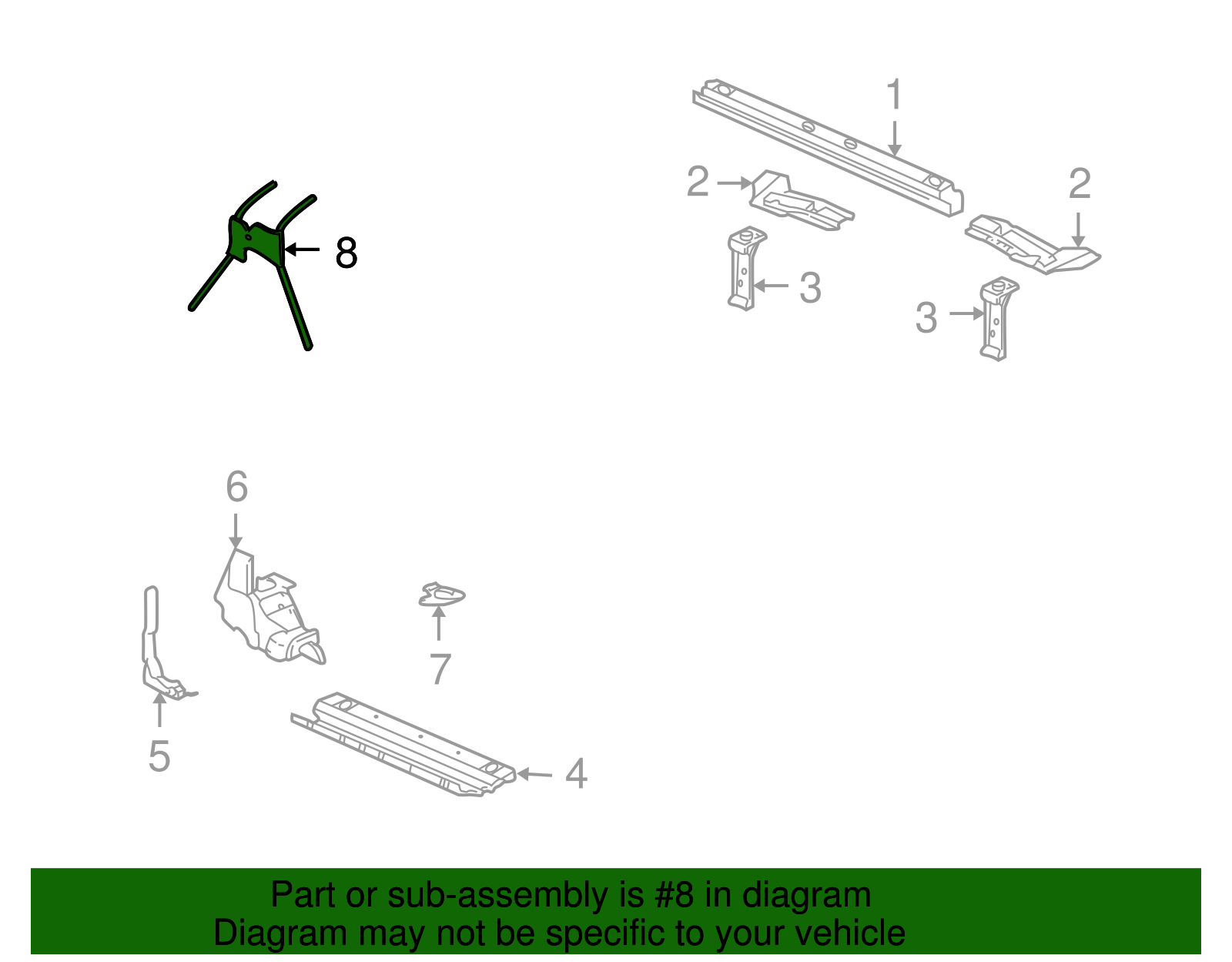 Hood Latch Support - GM (25673132)