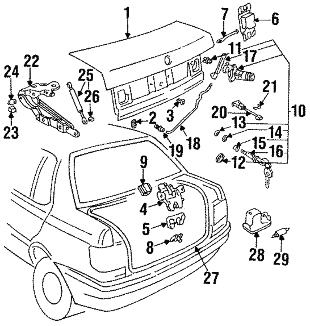 Cylinder & Keys Washer - Volkswagen (N-900-989-01)