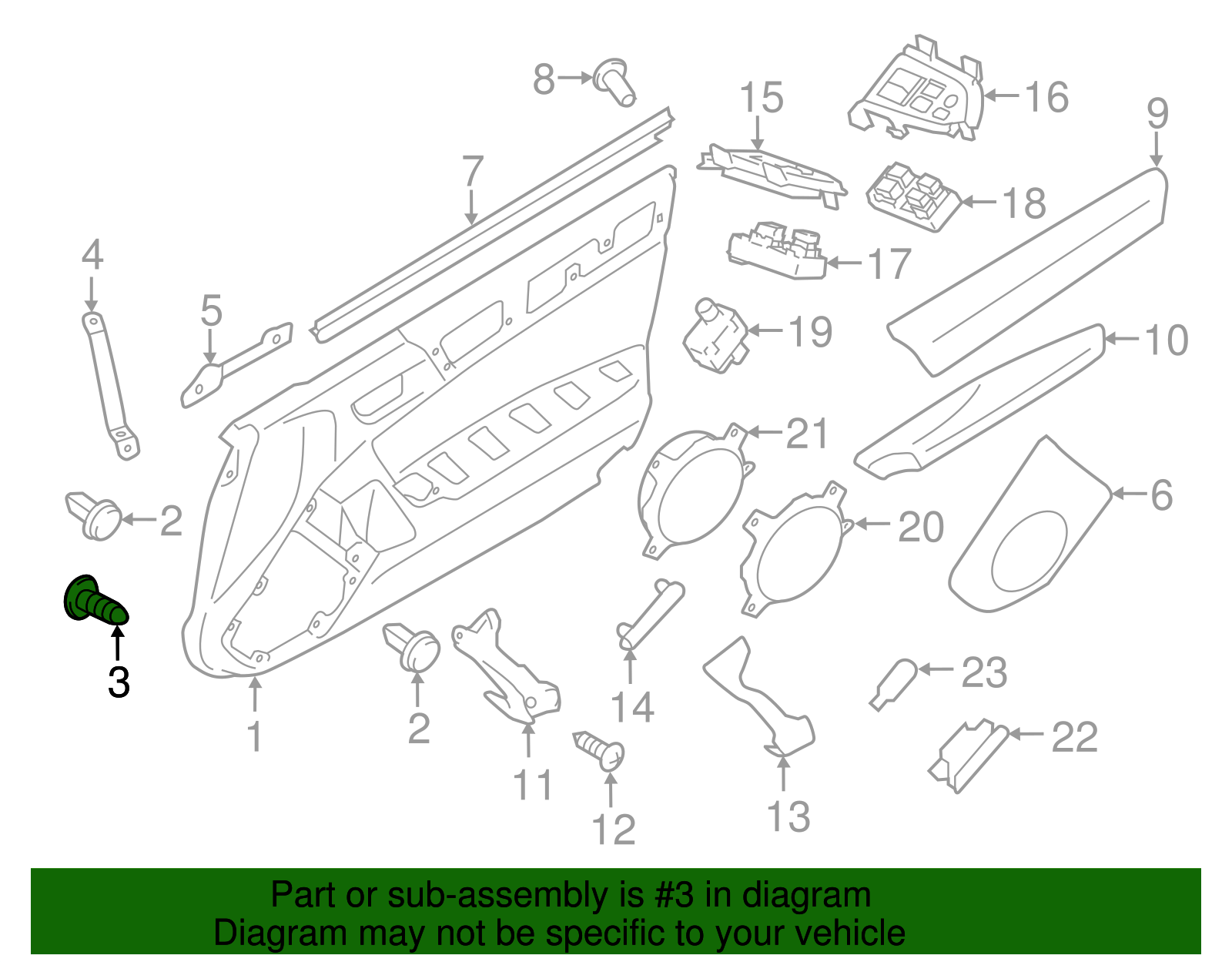 Door Trim Panel Screw - Scion (SU003-02917)