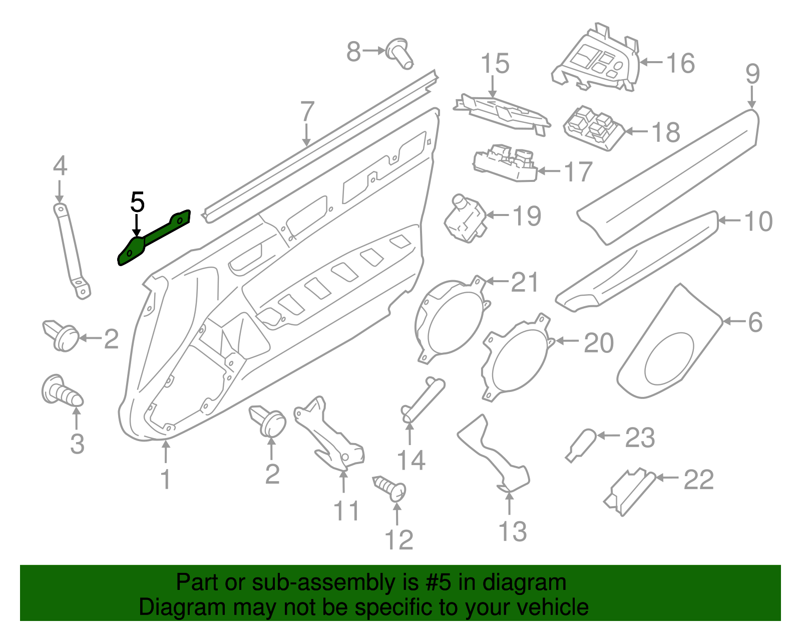 Door Trim Panel Plate - Scion (SU003-03288)