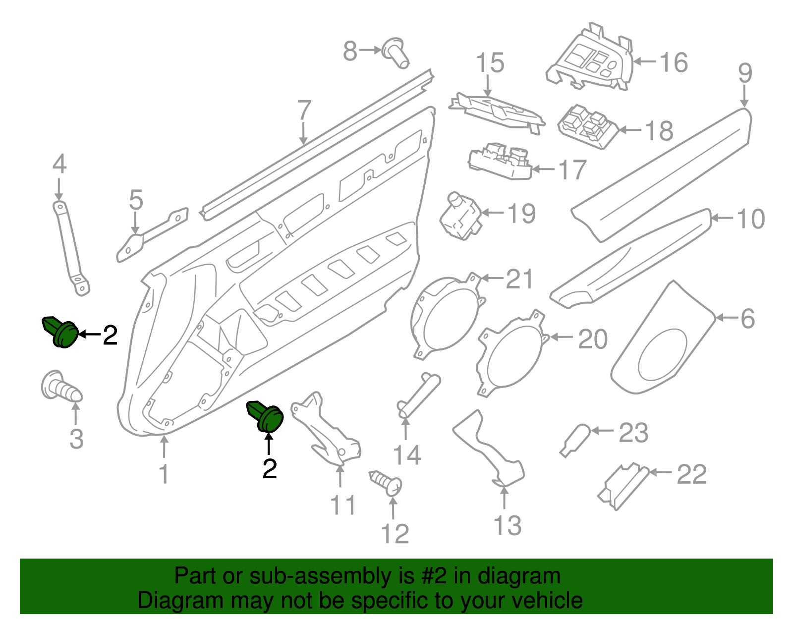 Door Trim Panel Clip - Scion (SU003-02981)