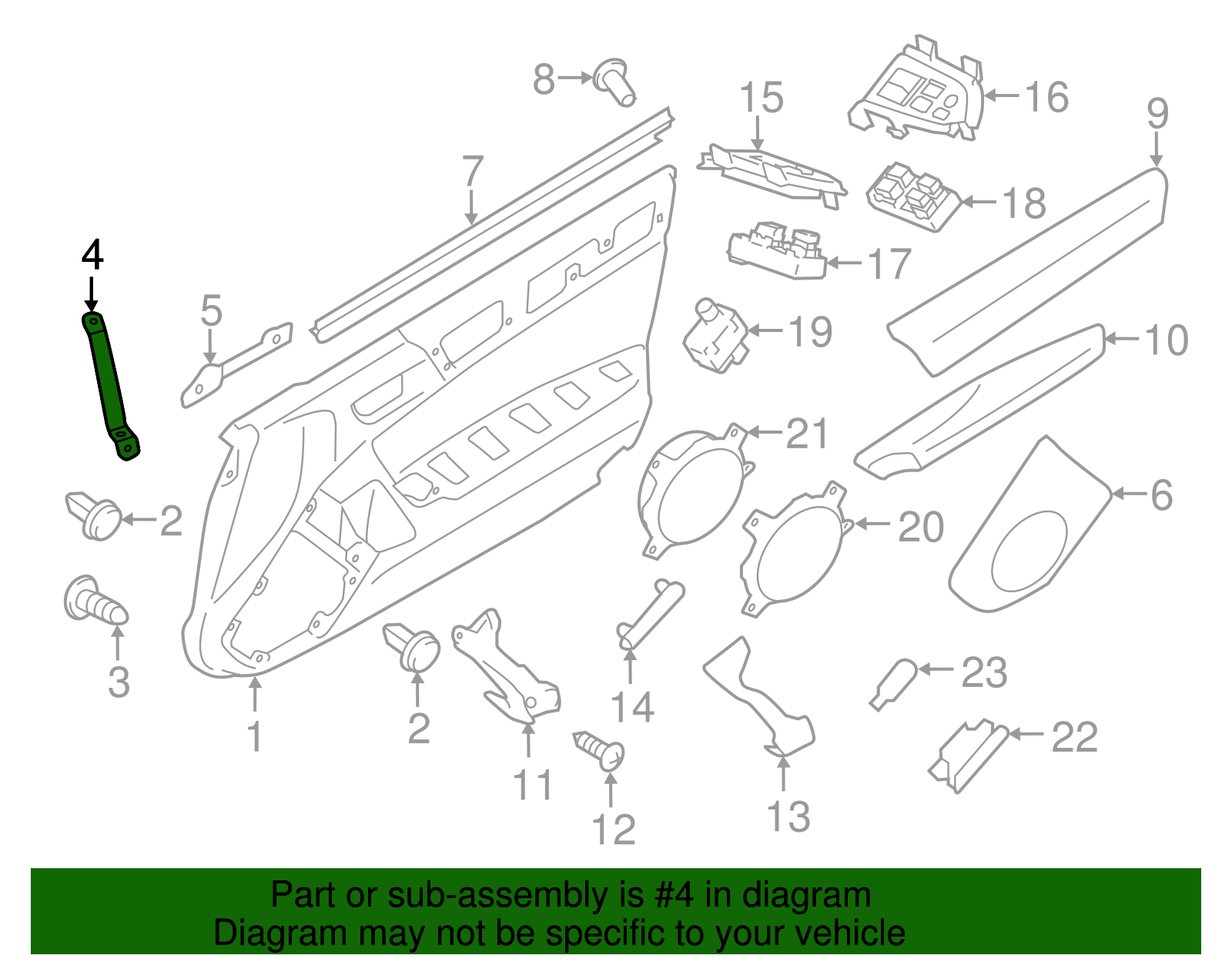 Door Trim Panel Bracket - Scion (SU003-04141)