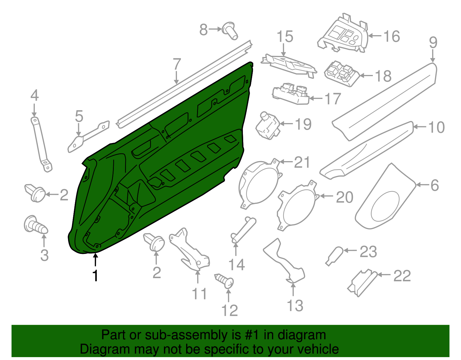 Door Trim Panel - Scion (SU003-04423)
