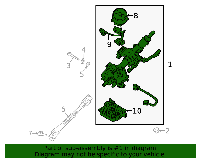 20192021 Kia Forte Steering Column 56310M6000 QuirkParts