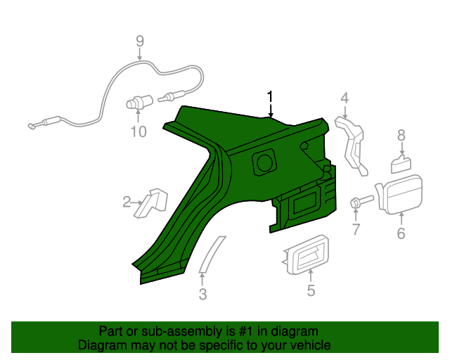 20072011 Toyota Camry Quarter Panel 6160206120 XportAuto