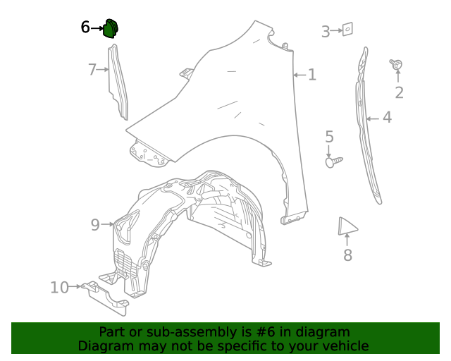 2021-2024 Toyota Sienna Fender Seal 53747-08030 | Frontier Toyota