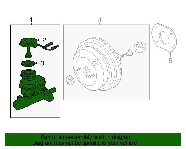 19961998 Honda Civic Master Cylinder 46100S04A54 Honda Parts Online