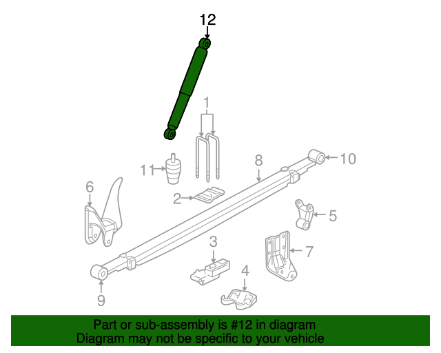 2011-2013 GM Premium Monotube Rear Shock Absorber 20955428 | Auto Parts ...