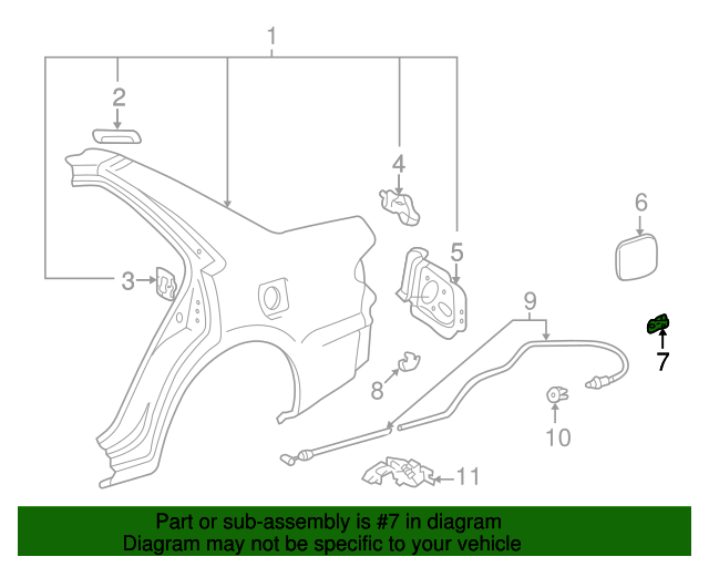 19982002 Toyota Corolla Fuel Door Spring 7736012080 Toyota Parts