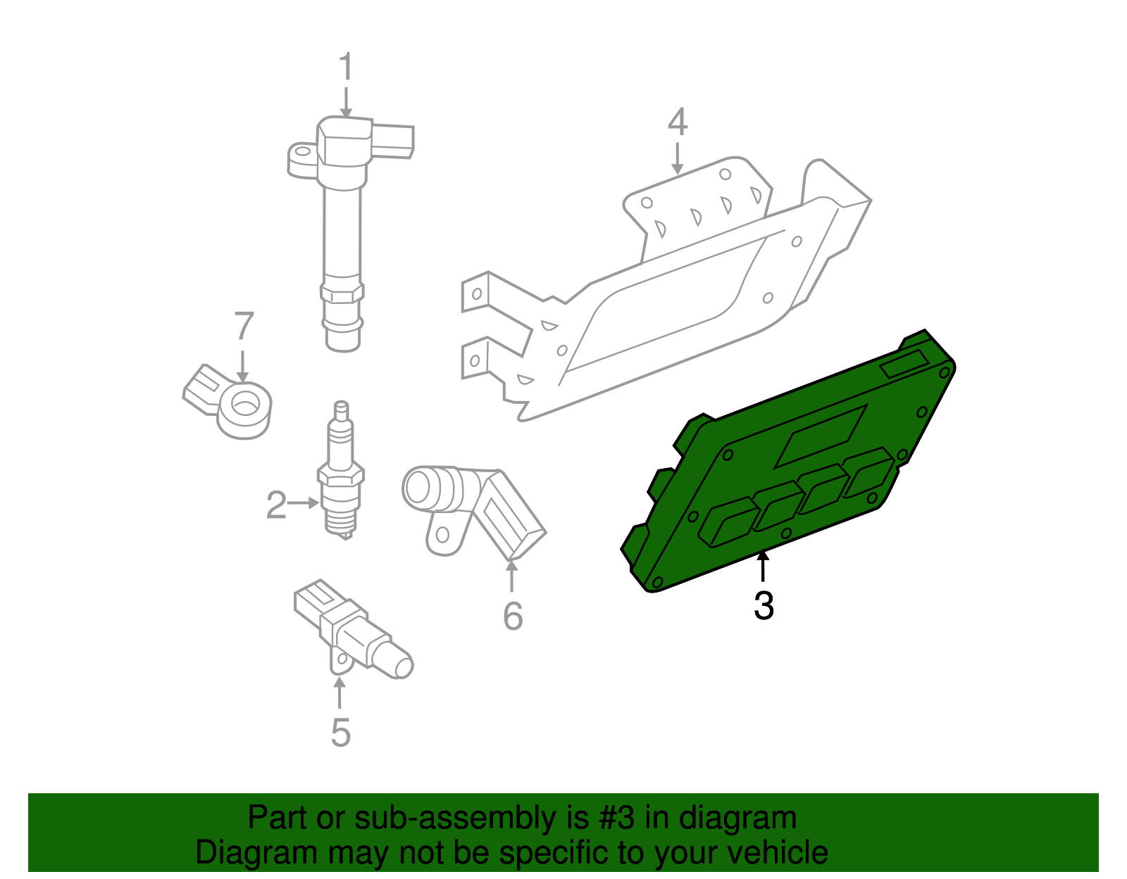 Engine Control Module (ECM) 7B0-906-032-H