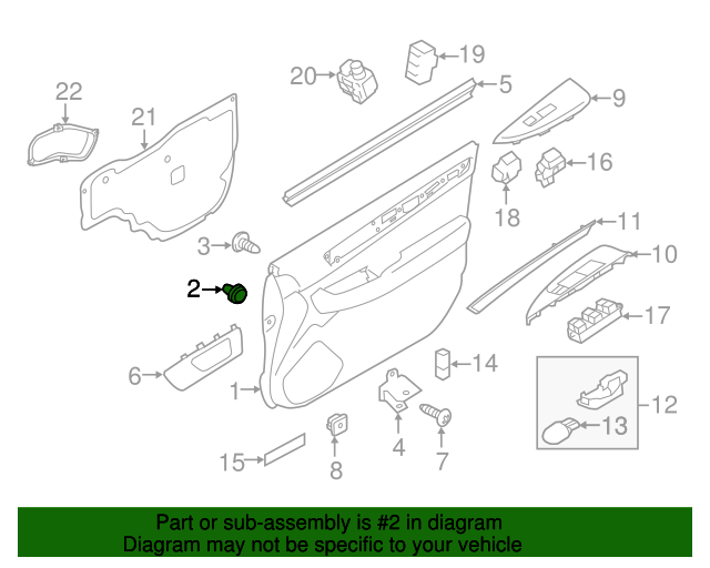 20102021 Subaru Door Trim Panel Clip 909130213 Subaru Parts Store