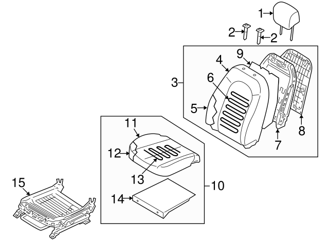 Genuine Hyundai 88360-2L590-JBM Seat Back Covering Front Genuine Hyundai 88360-2L590-JBM Seat Back Covering Front