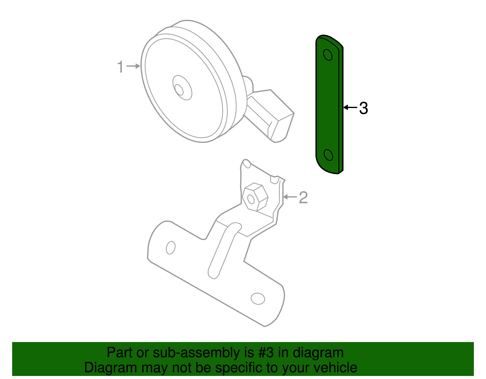 Alarm Horn Clip 5G0-951-107