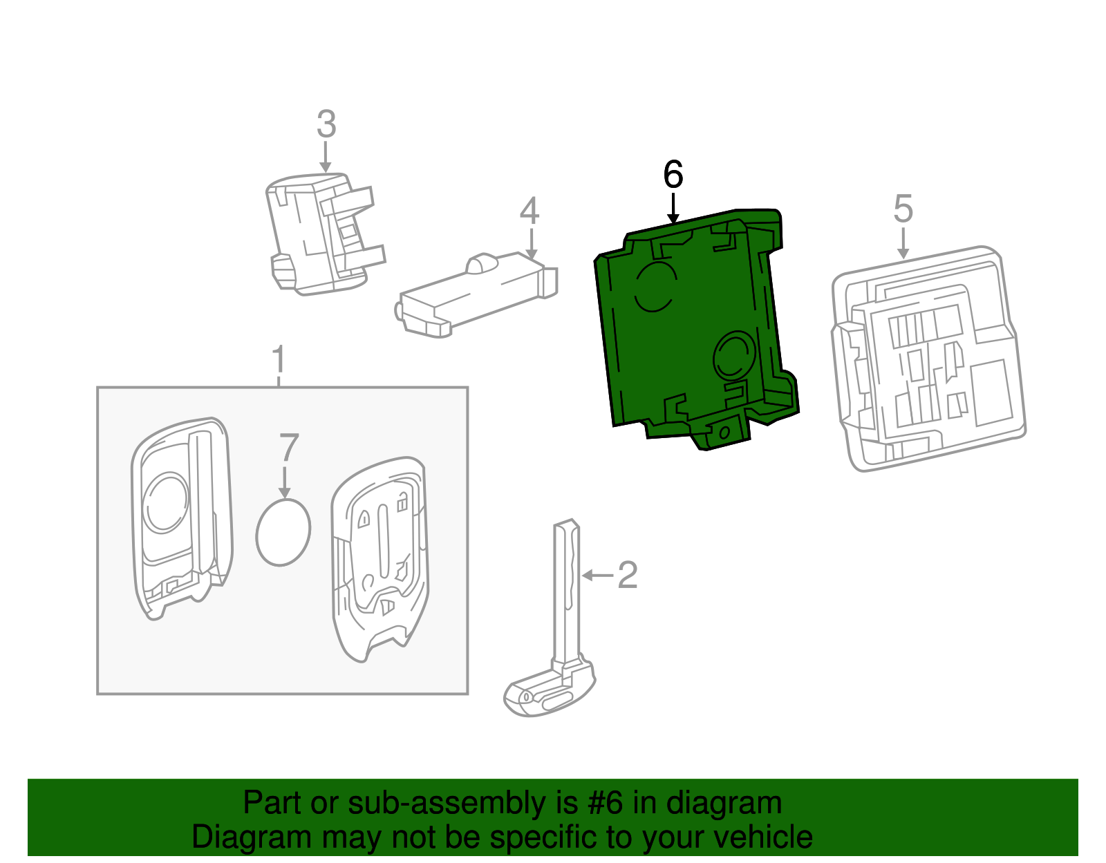 Keyless Entry Module Bracket - GM (84402414)