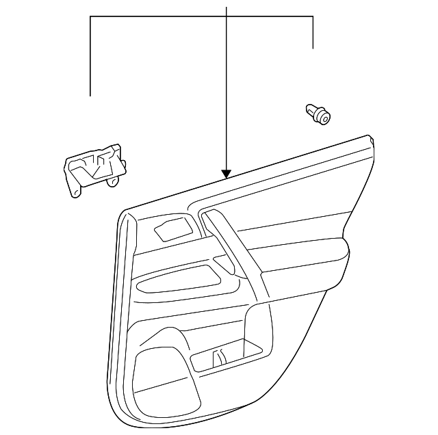 6764048640C0 Door Interior Trim Panel 20082011 Toyota Highlander