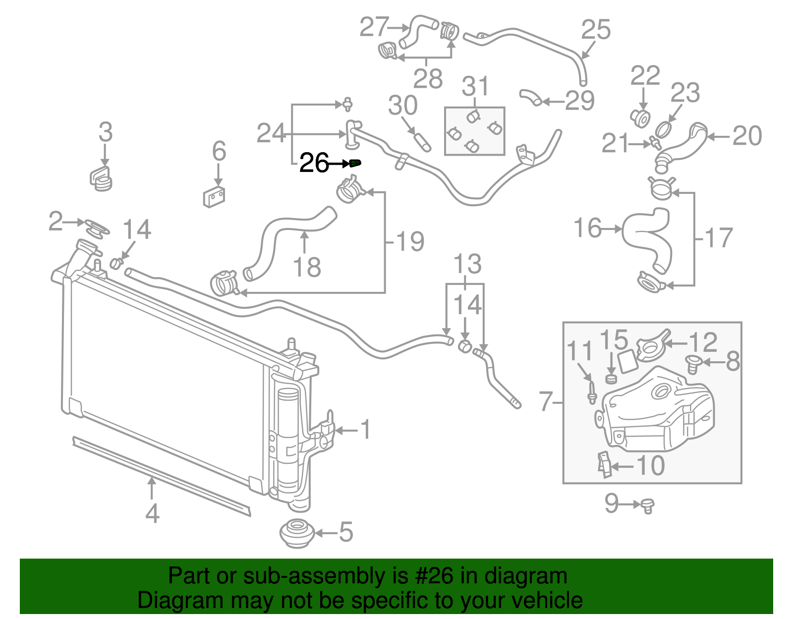 Thermostat Bypass Pipe Adapter Seal - GM (10189205)
