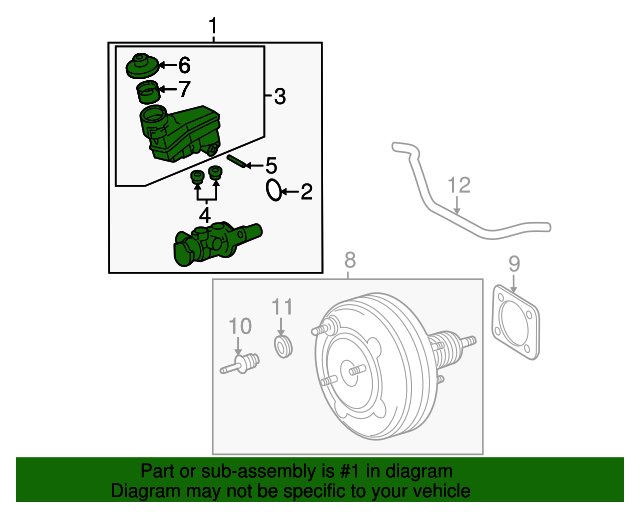 4720133470 Master Cylinder 20072012 Lexus ES350 MyLexusParts