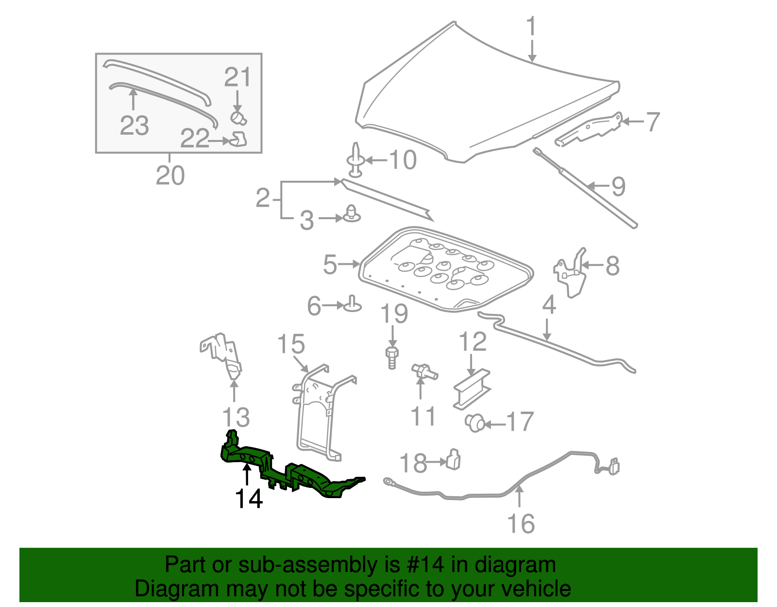Front Grille Support - Buick (25765115)