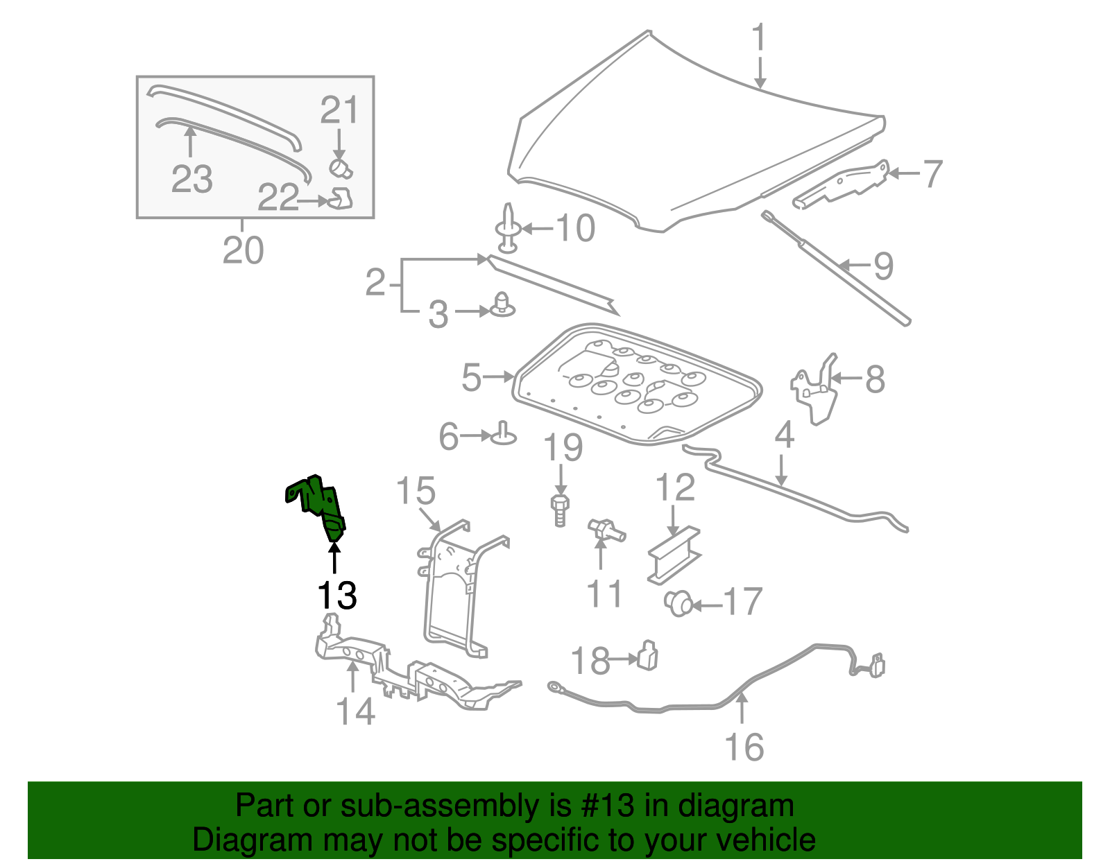 Hood Latch - Buick (25794882)
