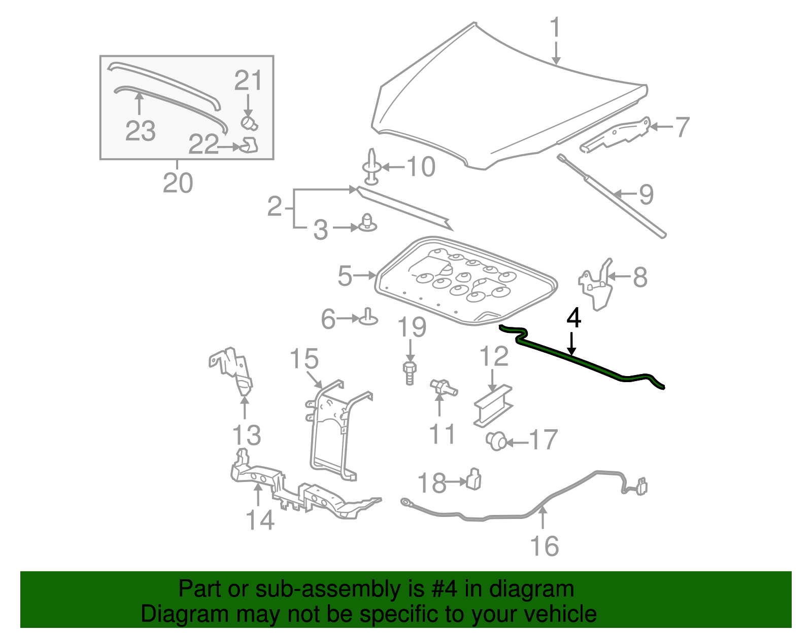 Rear Weather-Strip - Buick (25759196)