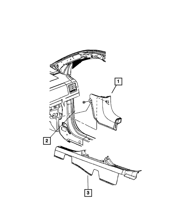20072008 Jeep Cowl Panel, Right YF64DK7AD Mopar Estores