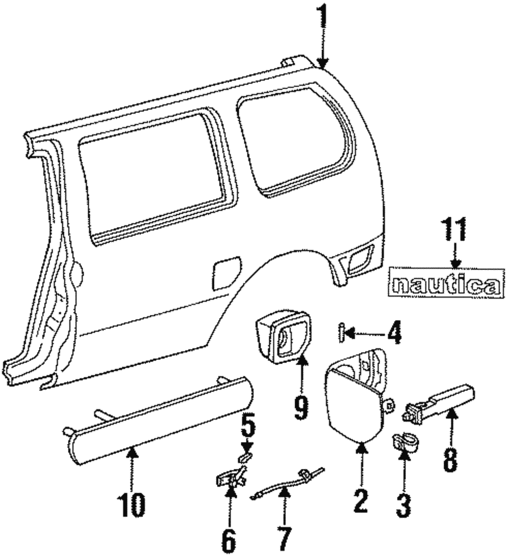 Side Molding - Ford (YF5Z-1229077-JAPTM)
