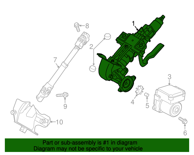 20132016 Mazda CX5 Steering Column KD3332150B Mazda Parts Advantage
