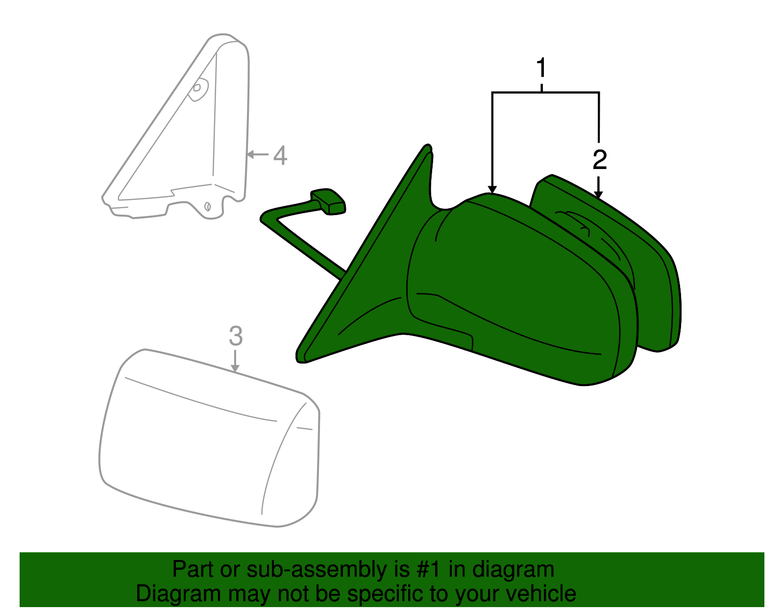 Mirror Assembly Right - Toyota (87910-42800)
